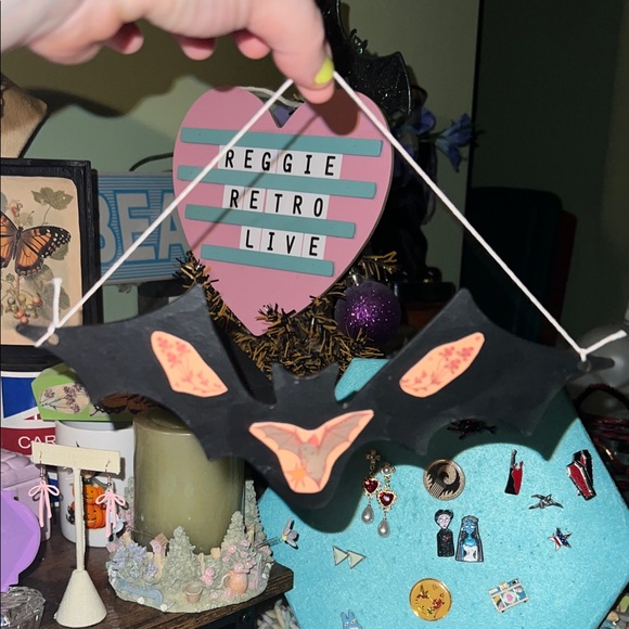 handmade Halloween Bat Wall Decor Set - Picture 3 of 5